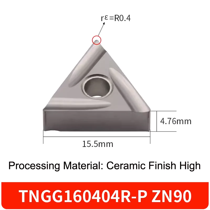 Imagem -03 - Golho-carboneto Torneamento Inserções Precisão Triangular Tngg160401 02 04 l p Torno 10 Unid