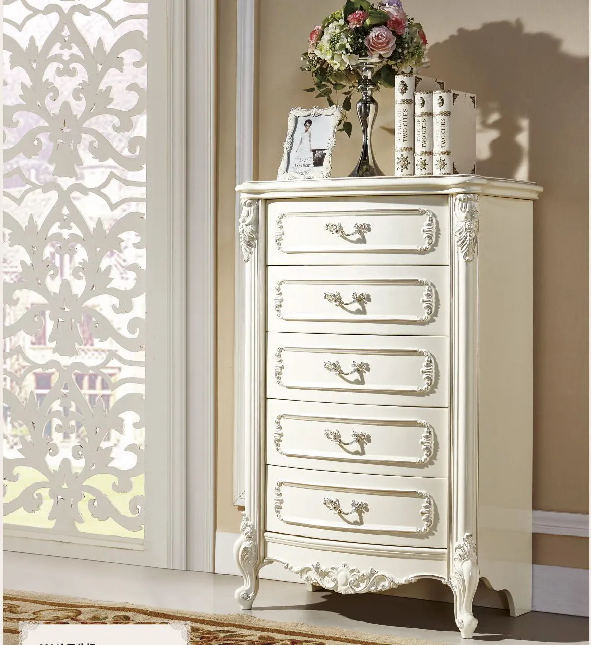 carved wood storage chest painted chest of drawers classical bedroom drawer cabinet multi drawers chest