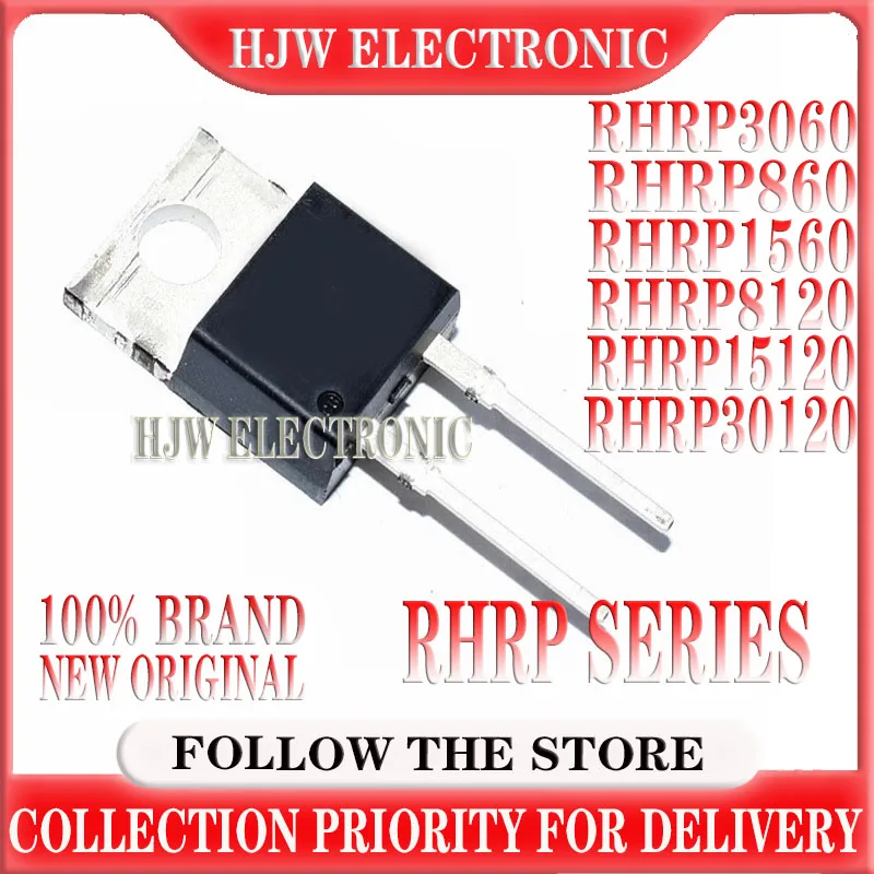 10pcs Rhrp3060 To220-2 Fast Recovery Rectifier Diode To-220 600v 30a Rhrp860 Rhrp1560 Rhrp8120 Rhrp15120 Rhrp30120 To-220