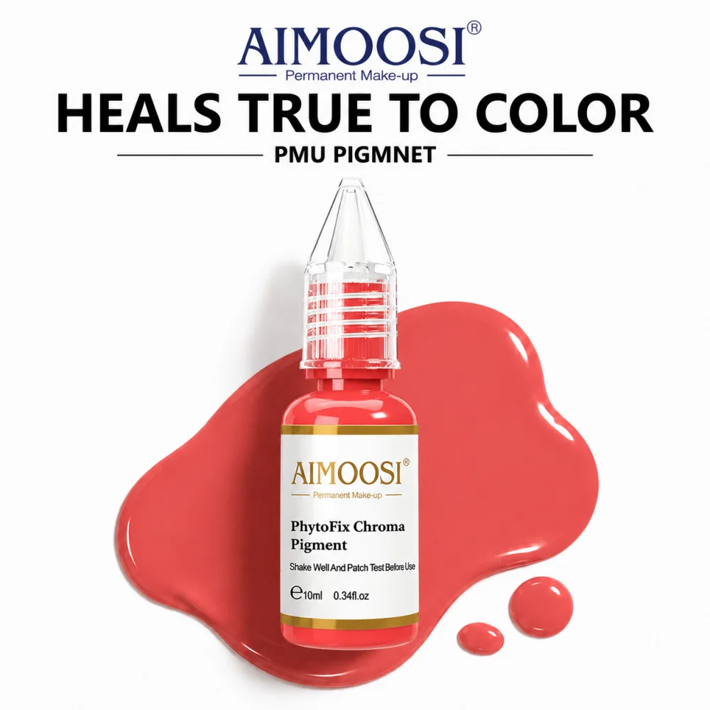 AIMOOSI Permanent Makeup Pigment for Lip Brush 10ML Professional Micropigmentation Pigments PMU Original Tattoo Ink Supplies