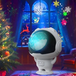 Christmas film projector lights astronaut ornaments 16 patterns decorative atmosphere lights water star projector night light