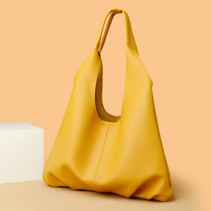 Bolso de gran capacidad para mujer, versátil bandolera informal a la moda, con hebilla magnética, sólido, novedad de 2023