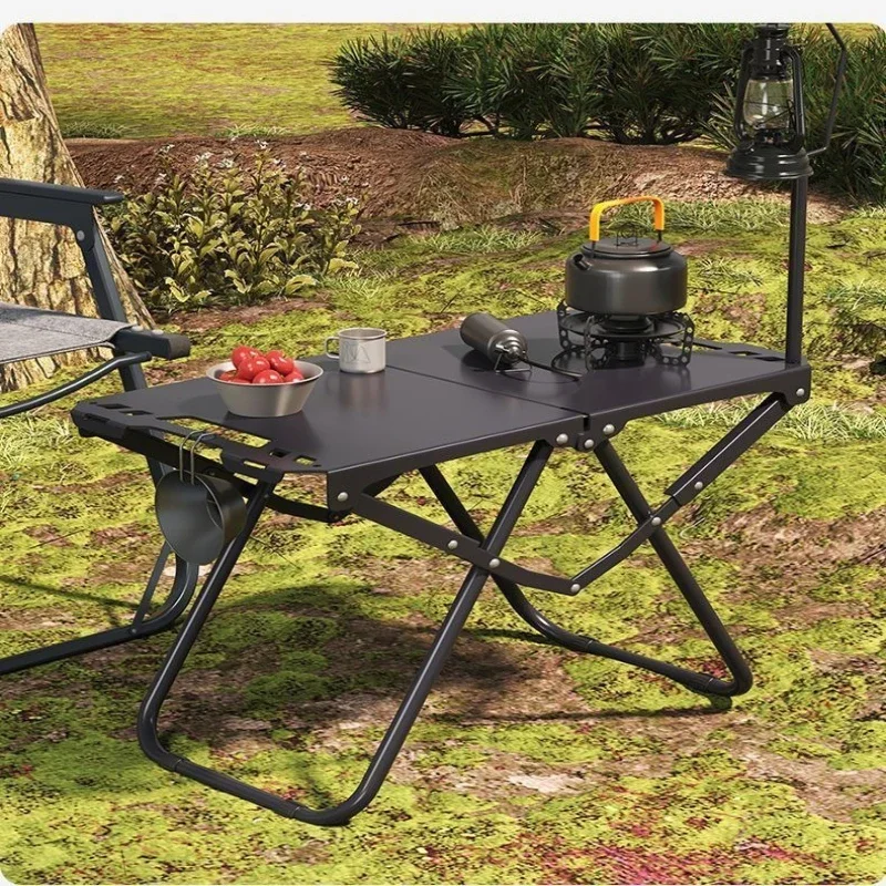 Portable Folding Camping Table Outdoor IGT Compatible Heavy Duty Aluminum Outdoor Picnic Tactical Height Adjustable Carry Bag
