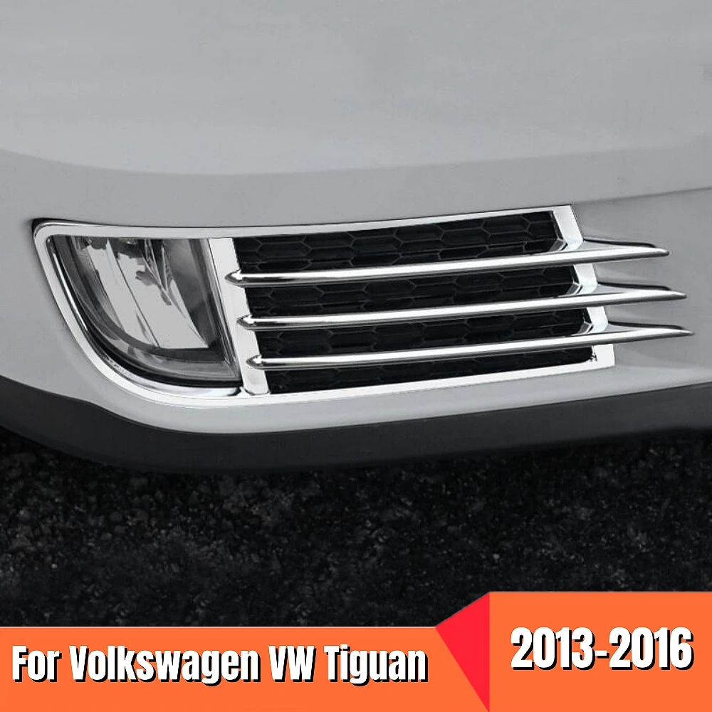 

For Volkswagen VW Tiguan 2013 2014 2015 2016 Car front fog lampshade foglight cover trim ABS Chrome auto styling accessories