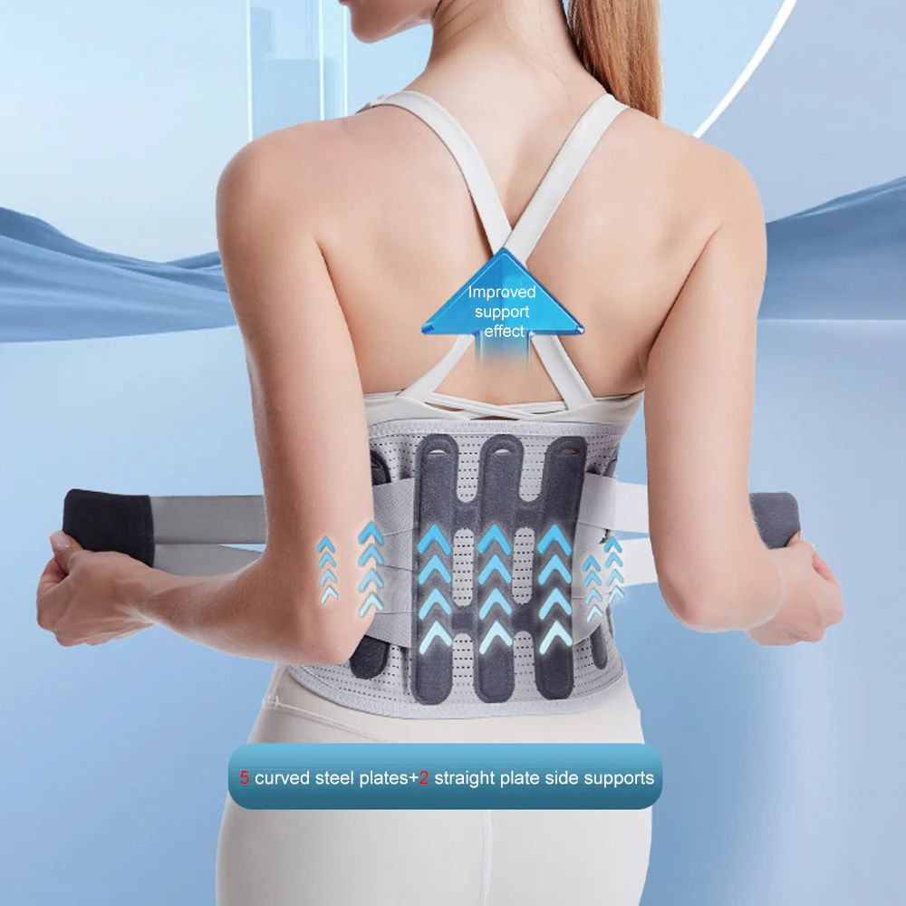 1pcs  Adjustable Lower Back Brace Support Belt Breathable Lumbar Pain Relief for Women & Men Back Pain Management