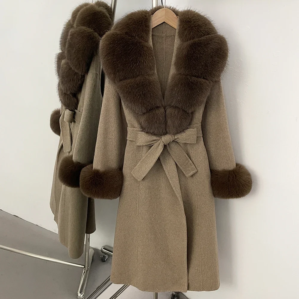 OFTBUY Women's Fur Coat Winter Artificial Fur Coat for Women Faux Coat Lady Novelties in Coats & Jackets Coat with Fur Sleeve