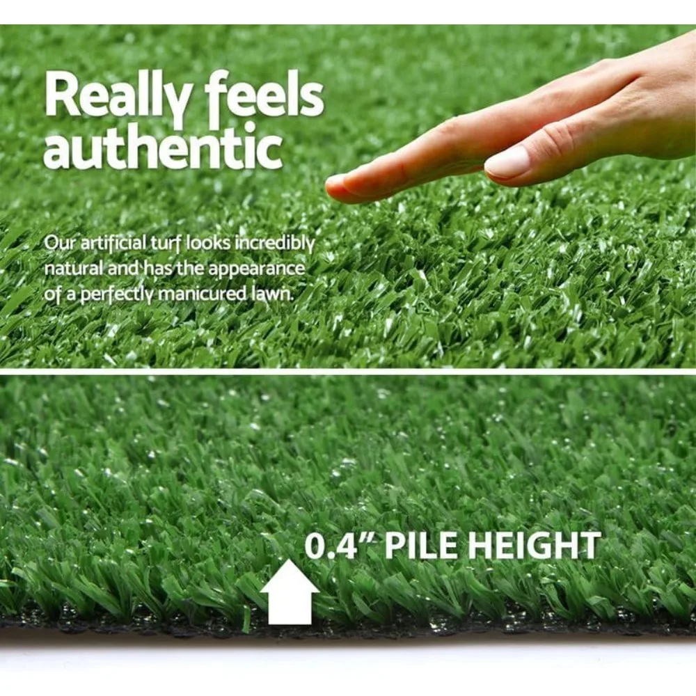 0.4 بوصة العشب الاصطناعي العشب 3FTX10FT حصيرة الحديقة الاصطناعية داخلي في الهواء الطلق الحيوانات الأليفة آمنة حديقة السجاد