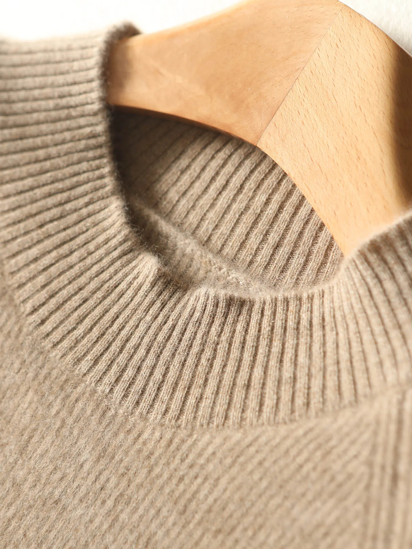Winter Bloom 100% Merino Wool Women Mock Neck Sweater Soft Slim Knit Pullover Warm Base Layer Autumn Winter Elegant Knitwear