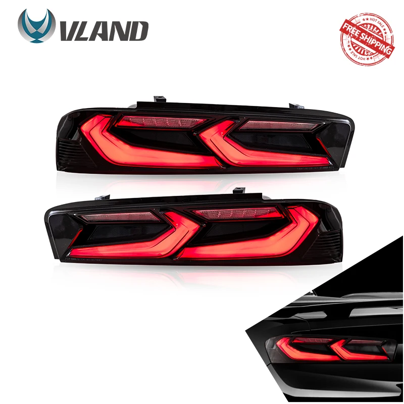 VLAND Taillight Assembly FIT FOR CHEVROLET CAMARO 2016-2018 LED TAIL LAMP LED Running Light LED Brake Light