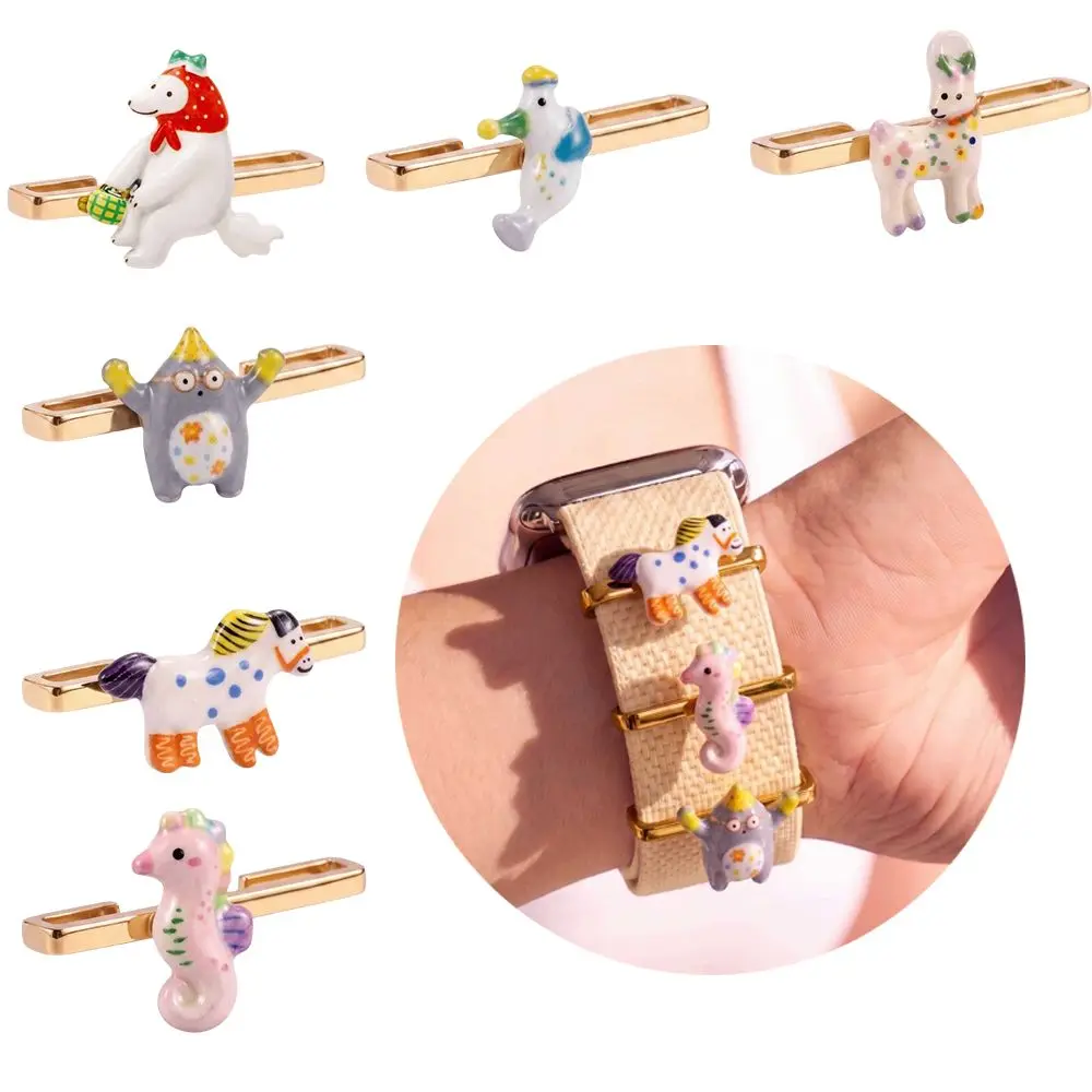 DIY Watch Charm Watch Strap Pendant Cartoon Animal Cute Style Watch Band Ornament Resin Colorful for Whoop 5.0/5.0 MG/4.0