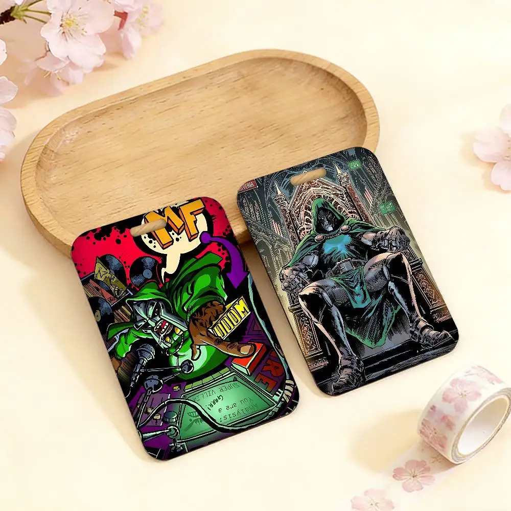 

M-MF DOOM Work Card Case For Exhibition ID Card Lanyard Badge Card Holder Pass Card Set For Employee