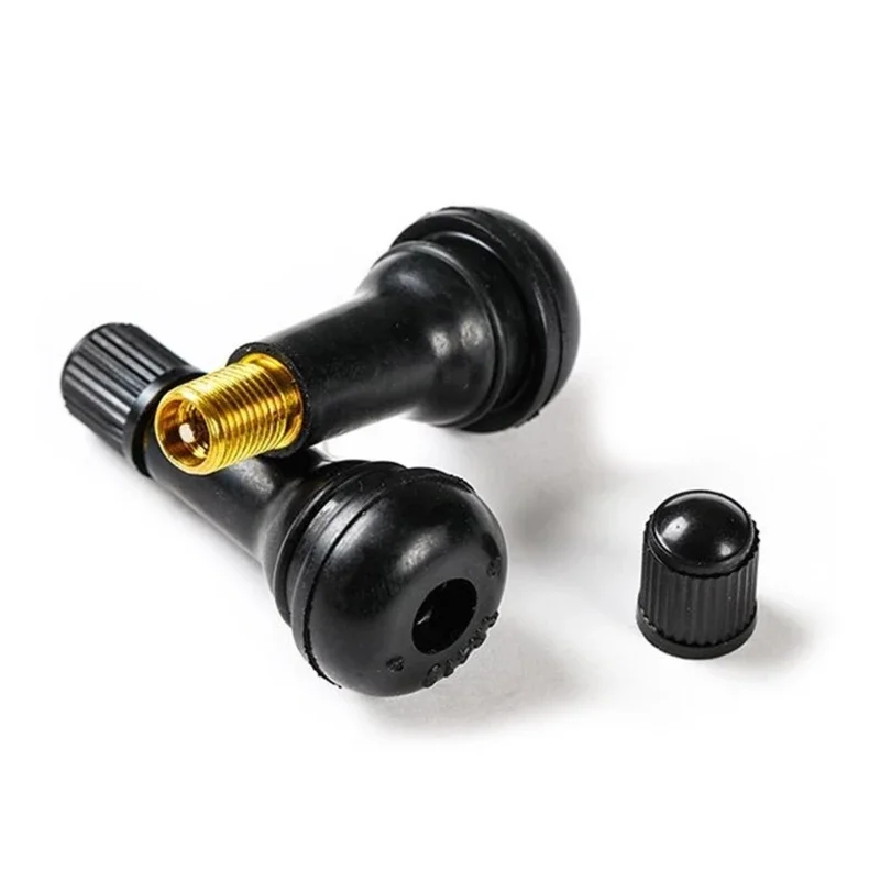 10Pcs Universal TR413 Black Rubber Tire Valves Stems Short Rod Car Accessory for 0.453 inch Holes