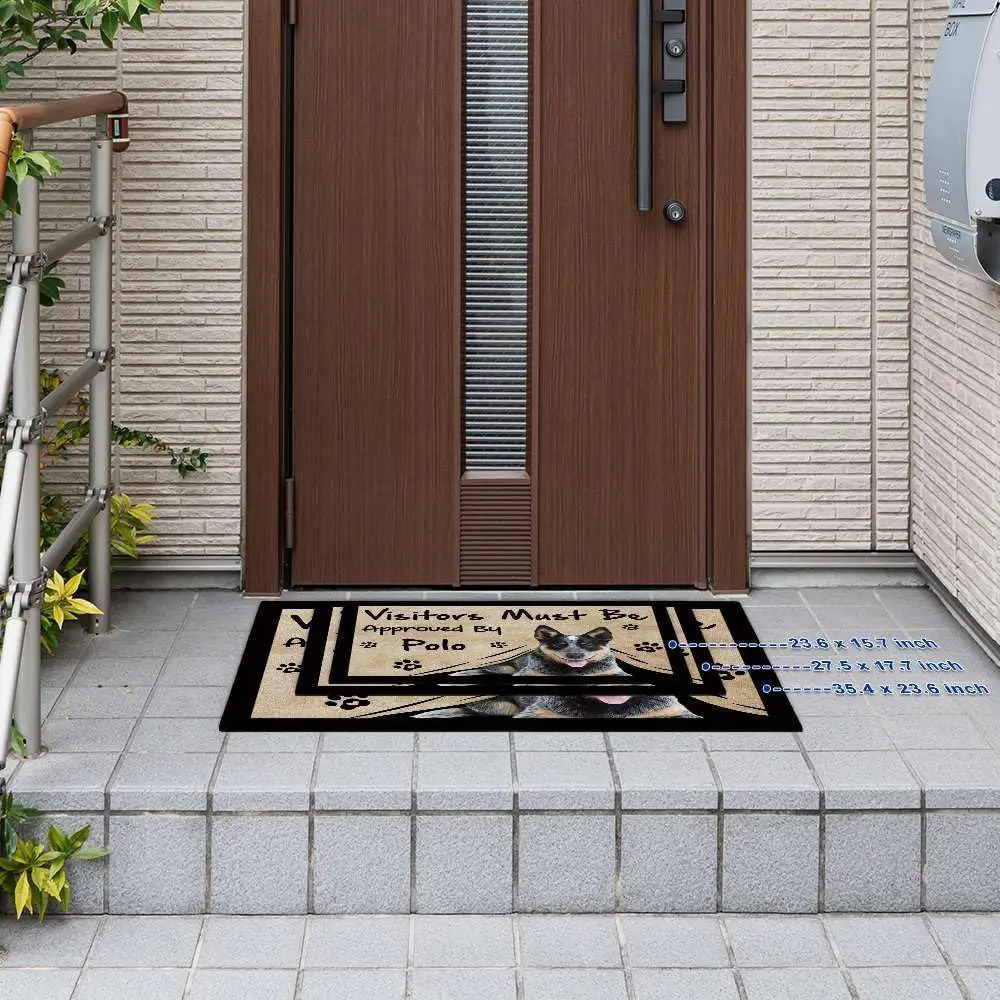 Funny Dog Welcome Mat Pet Lover Doormat Puppy Entrance Mat for Dog Owners Greeting Rug Gift Cute Dog Mat