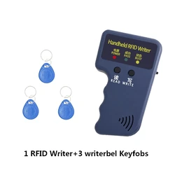 125KHz RFID Duplicator Copier Writer Programmer Reader + Keys EM4305 T5577 Rewritable ID Keyfobs Tags Card