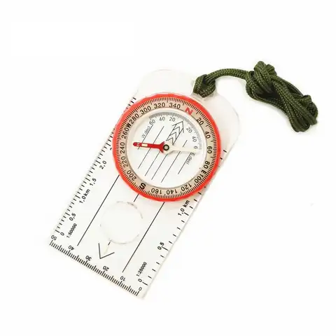 Kits Mini Ruler Orienteering Thumb Compass Survival Guiding Tool Compass Ruler Map Reading Scouts Outdoor Navigation Compass