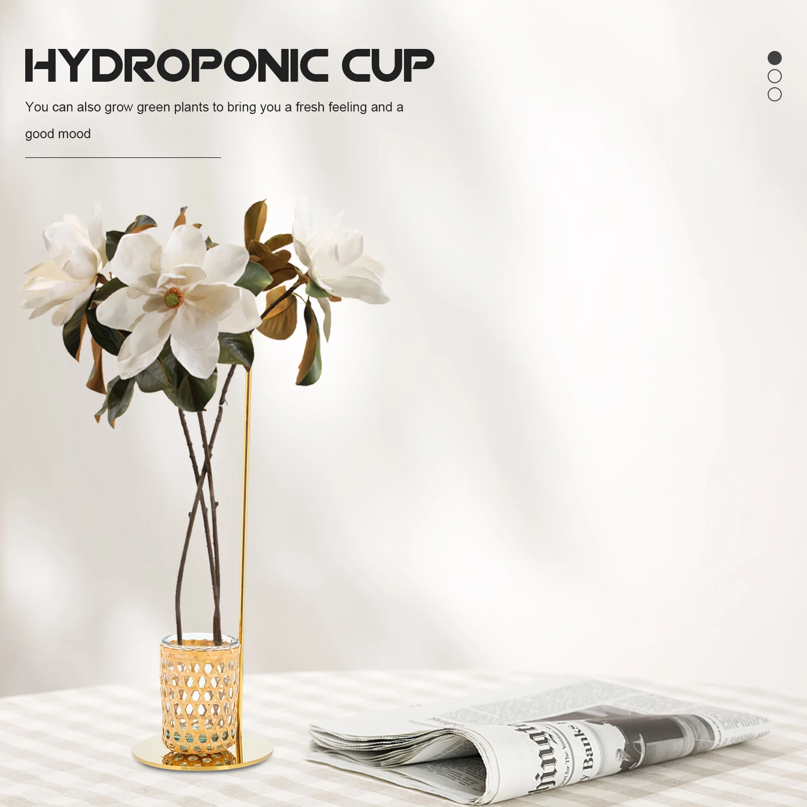 

Bamboo Vase Glass Cup Hydroponic Planter Small Metal St Desk Terrarium Garden Kit Flower Arrangement Living Room Decor Plants