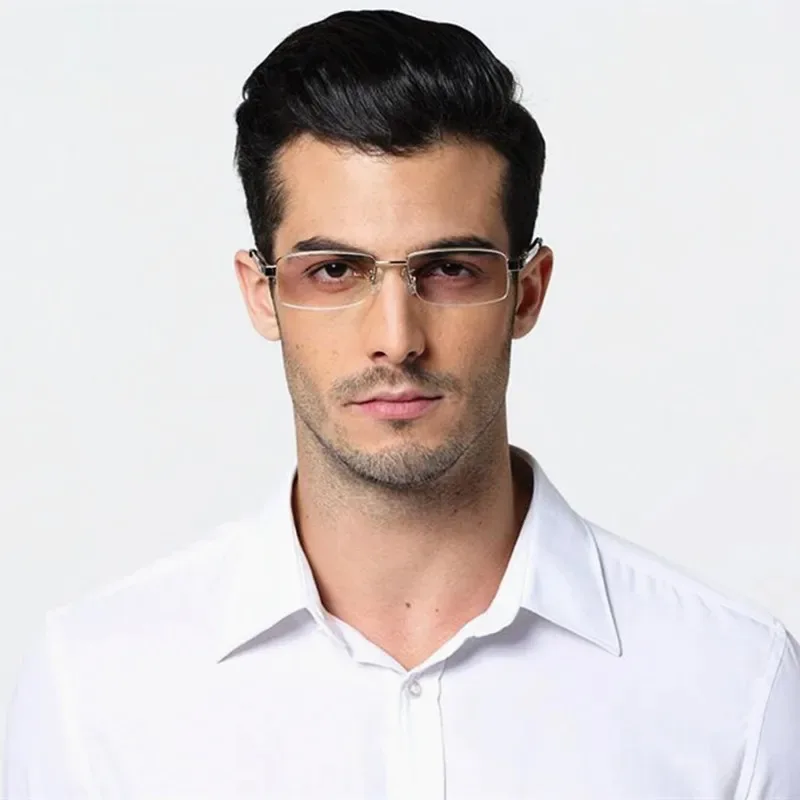 

BETSION Optical Glasses Large Size Pure Titanium Frame Prescription Eyeglasses Rx Men Glasses Eyewear for Big Face