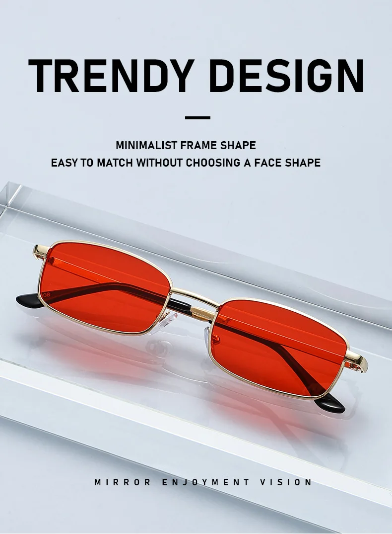 Quadratische Brille mit kleinem Rahmen, UV-Schutz-Sonnenbrille, modisch und vielseitig1008 – Detail 4