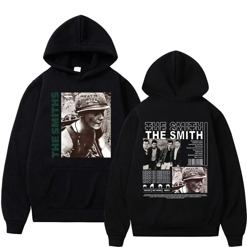 

Rock Band The Smiths Hoodies Meat Is Murder Morrissey Marr 1985 Hoodie Retro Hip Hop Men Women Loose Fleece Streetwear Pullover