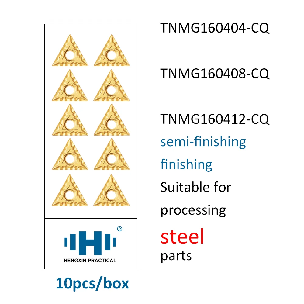 HENGXIN TNMG160404 TNMG160408 TNMG160412 CQ Tungsten Carbide Inserts TNMG External Turning Tools Cutting Tool CNC Lathe