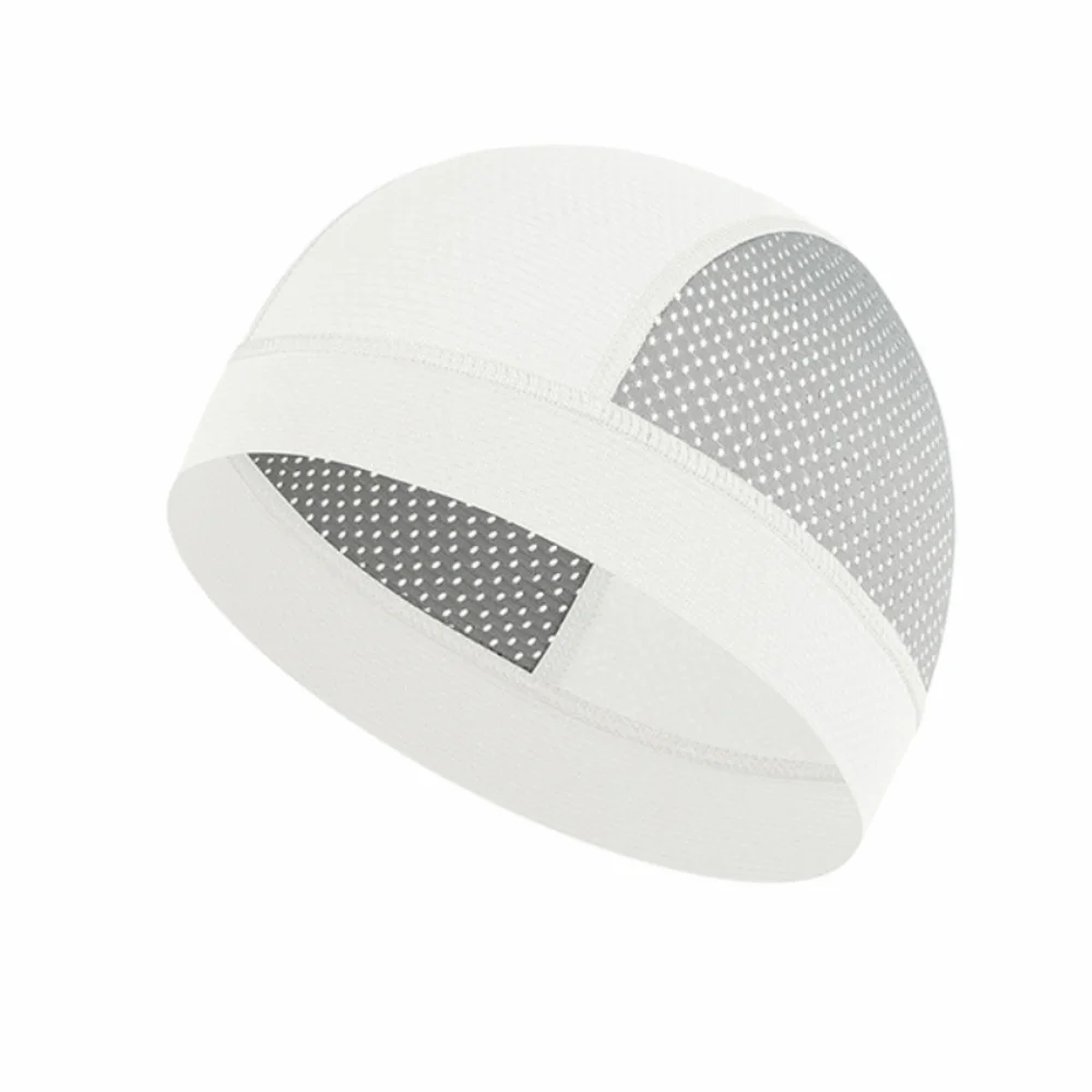 Casual Thin Mesh Skull Beanie Cap Quick Dry Breathable Cycling Helmet Liner Cap Sun Protection Solid Color Summer Cycling Cap