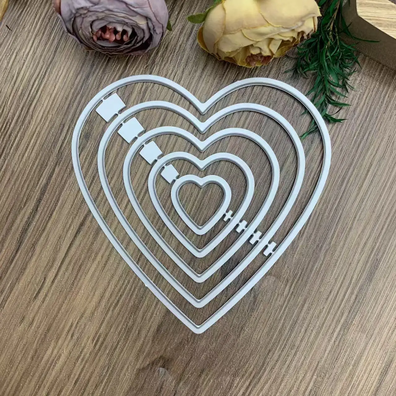 Multi Layer Nested Heart Frame Metal Cutting Dies DIY Scrapbook Card Making Etched Die Paper Craft Embossing Template