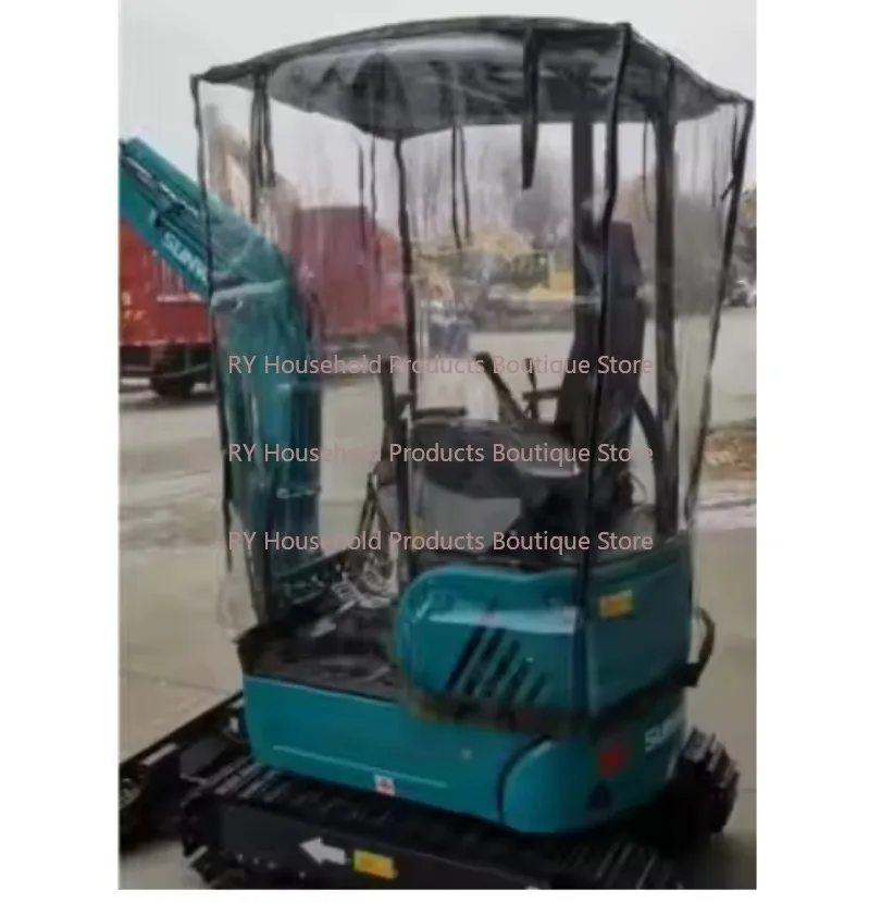 Fit For sunward 18 Mini Excavator Car Cover Warm Awning Thickened Pvc Windproof with window