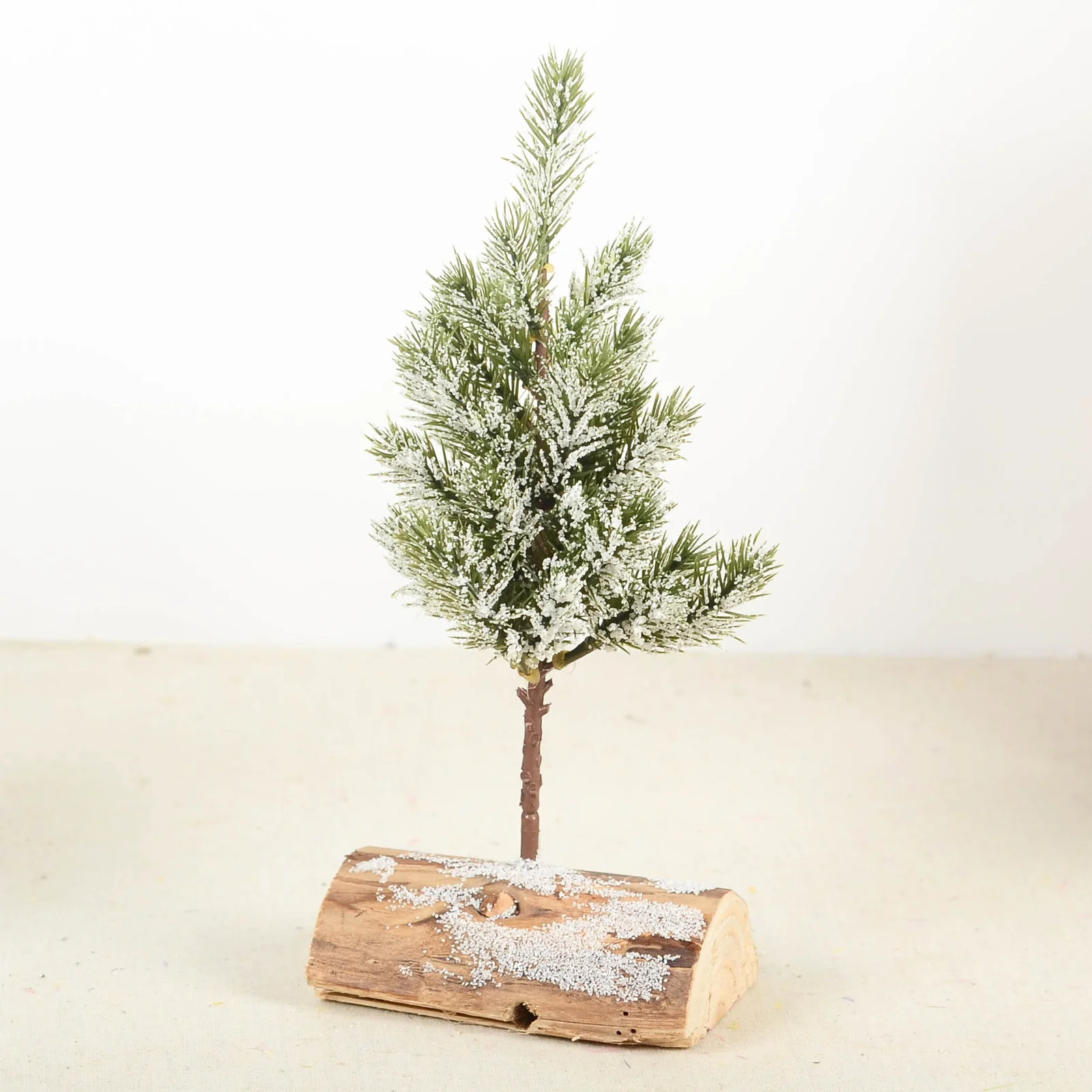 

Mini Pine Trees Decorative Xmas Tree Small Snowy Christmas Tree Wooden Base Mantel Fireplace Decor Artificial Xmas Trees