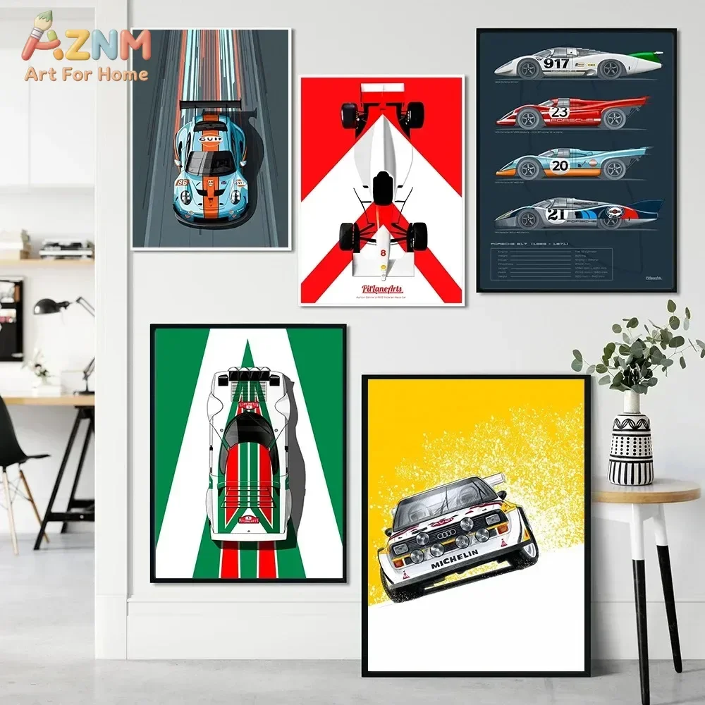 colecao-de-carros-de-corrida-lendarios-aznm-arte-em-tela-para-parede-sem-moldura-poster-de-carro-de-rally-porsche-le-mans-f1-para-garagem-e-caverna-do-homem