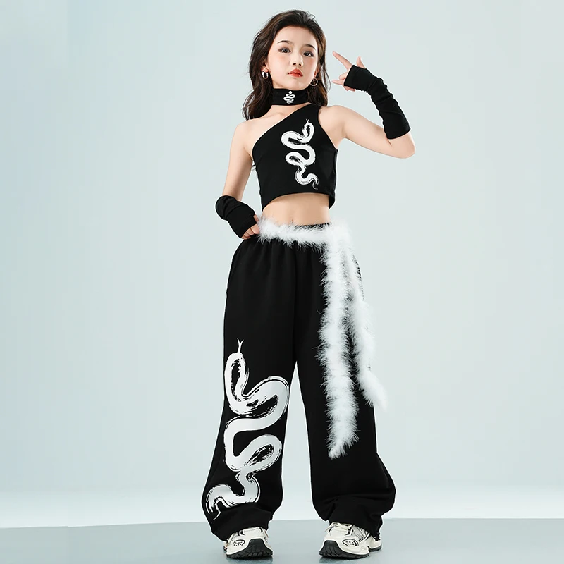Hip Hop Dancing Kids Ballroom Street Dance Pants Girls Streetwear Children Jazz Cheerleader Costumes Teens Stage Clothes Sets