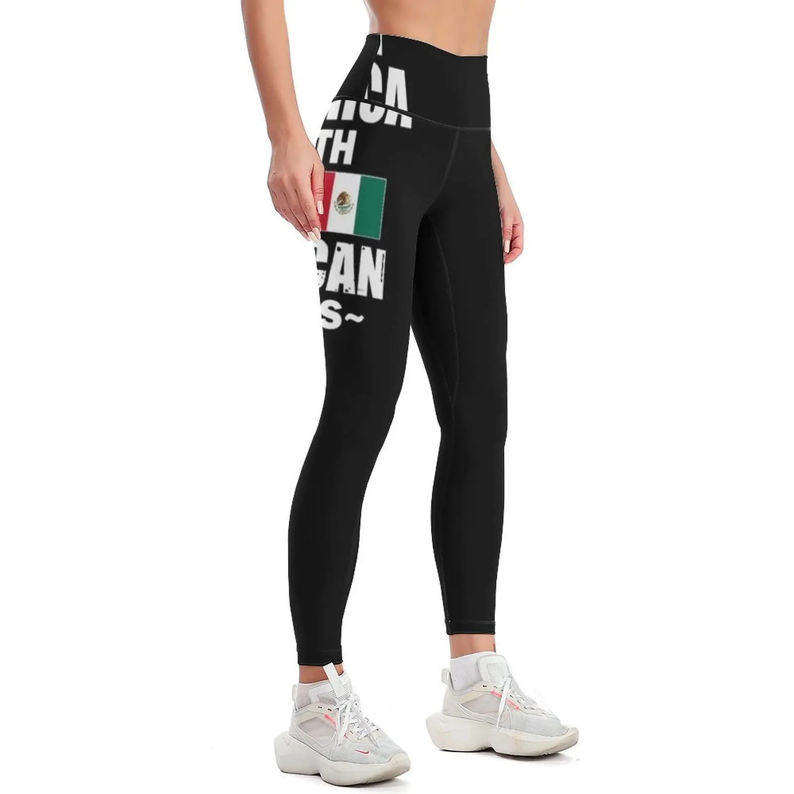 MADE IN AMERICA WITH MEXICAN PARTS Leggings legings for fitness gym womans Womens Leggings