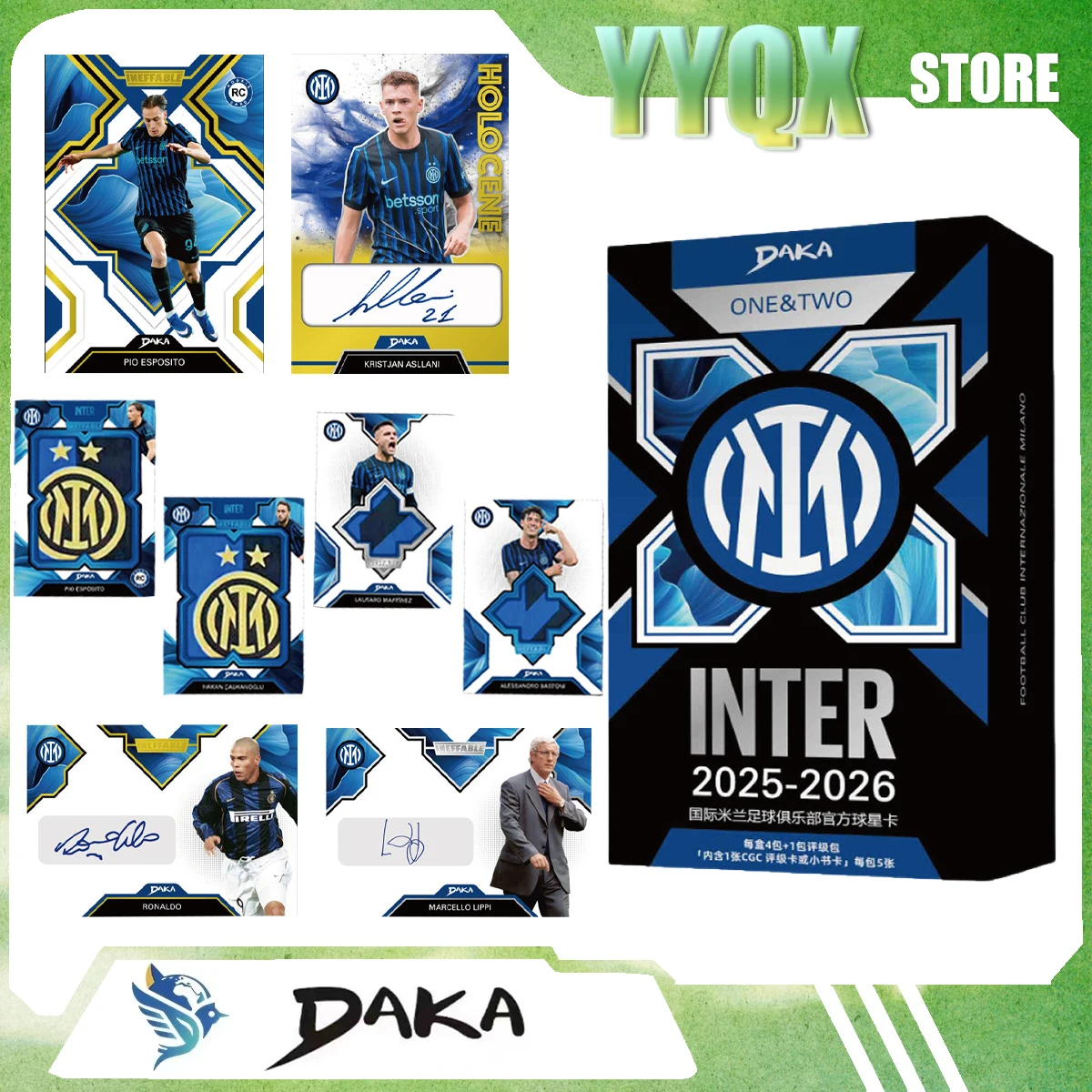 DAKA 2026 NEW Inter Milan ONE&TWO F.C.INTERNAZIONALE MILANO Trading Card Collection Periphery Surprise Gift Soccer Boy Rare Like