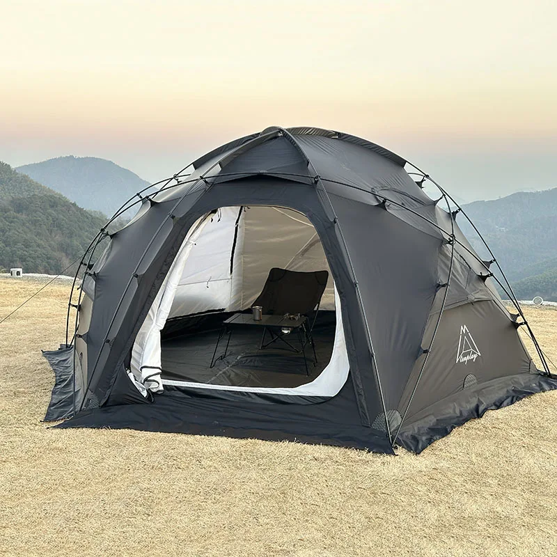 Hiking Camping Tents 185 Solid Color Outdoor Waterproof Hemisphere Dome Tent Family Ball Car Rear