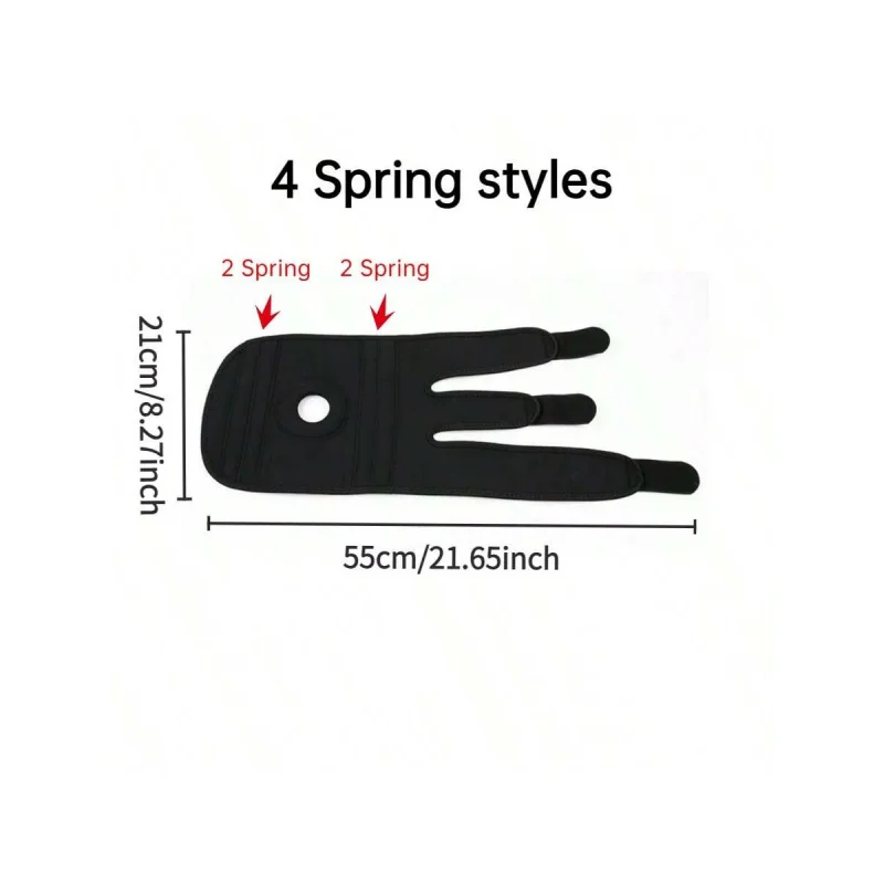 دعامة ركبة قابلة للتنفس وقابلة للتعديل (بدون مثبتات جانبية) - للتدريب على التمارين وتخفيف آلام الركبة #6