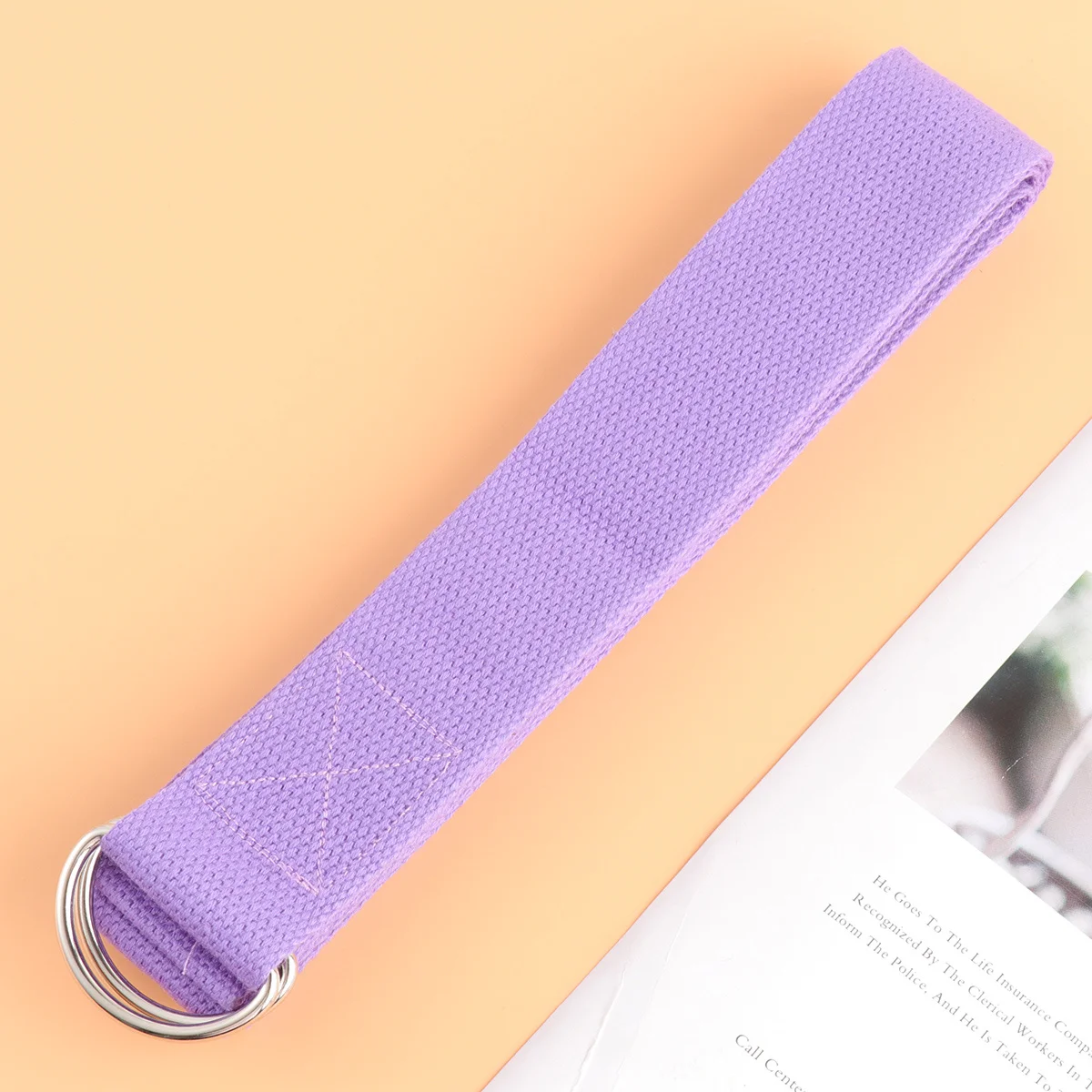 

175*4Cm Purple Yoga Training Strap Durable Cotton Metal Buckle For Stretching Flexibility Long Yoga Strap Pilates Fitness Belt