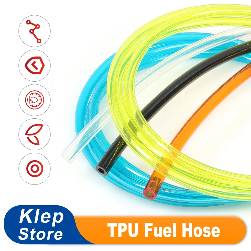 

TPU Fuel Tube 2x3.5/2x4/2.5x5/3x5/3x6/4x6/5x8/6x8/7x10mm for Car Motorcycle Fuel Tank Trimmer Chainsaw Blower Plumbing Oil Hose