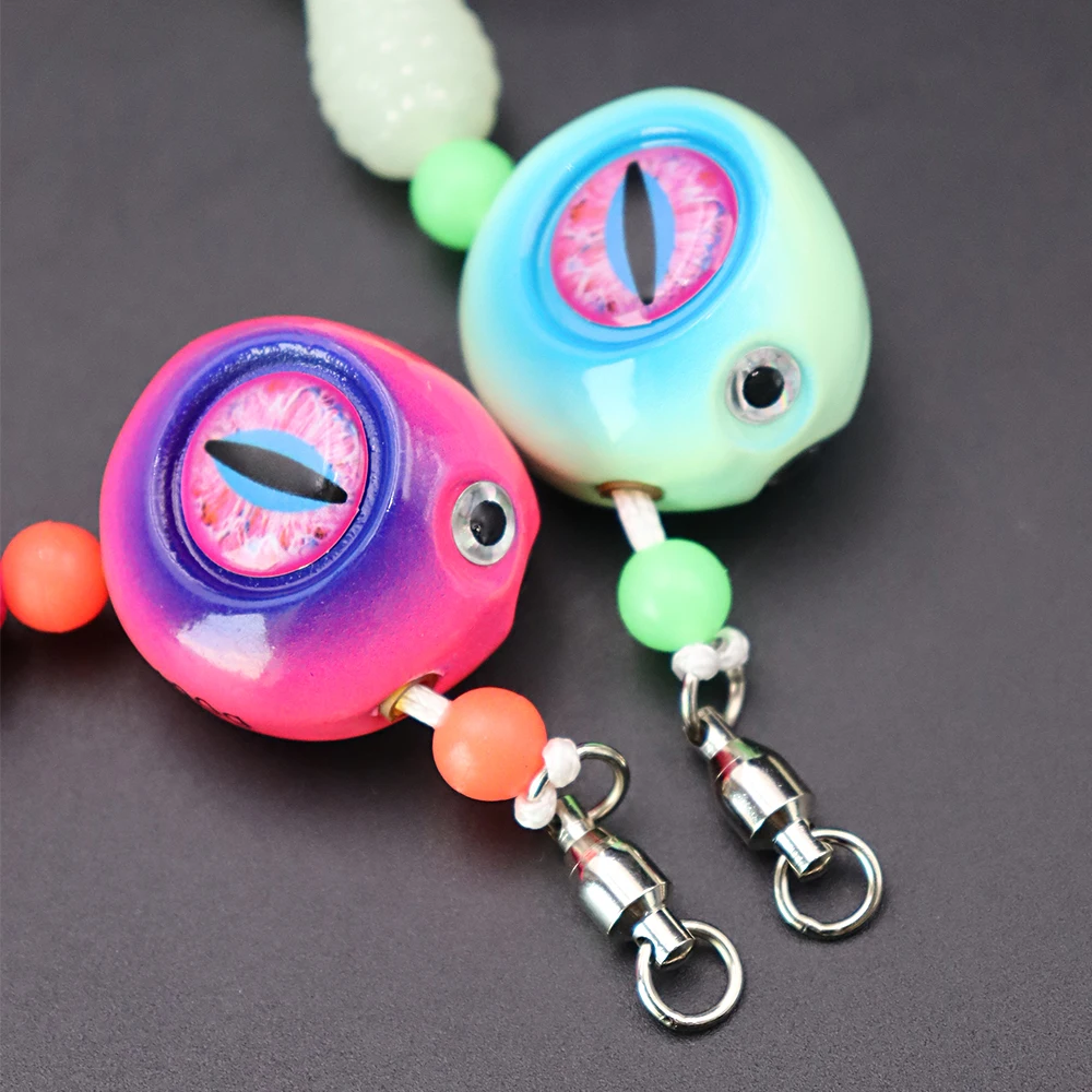 ZYZHE 1 Stück Meeresfischerei-Köder 120/150/200G Leuchtender JIG mit Weichem Oktopus-Köder Bootsfischen Schnurhaken Tiefsee-Angelköder – Detail 12