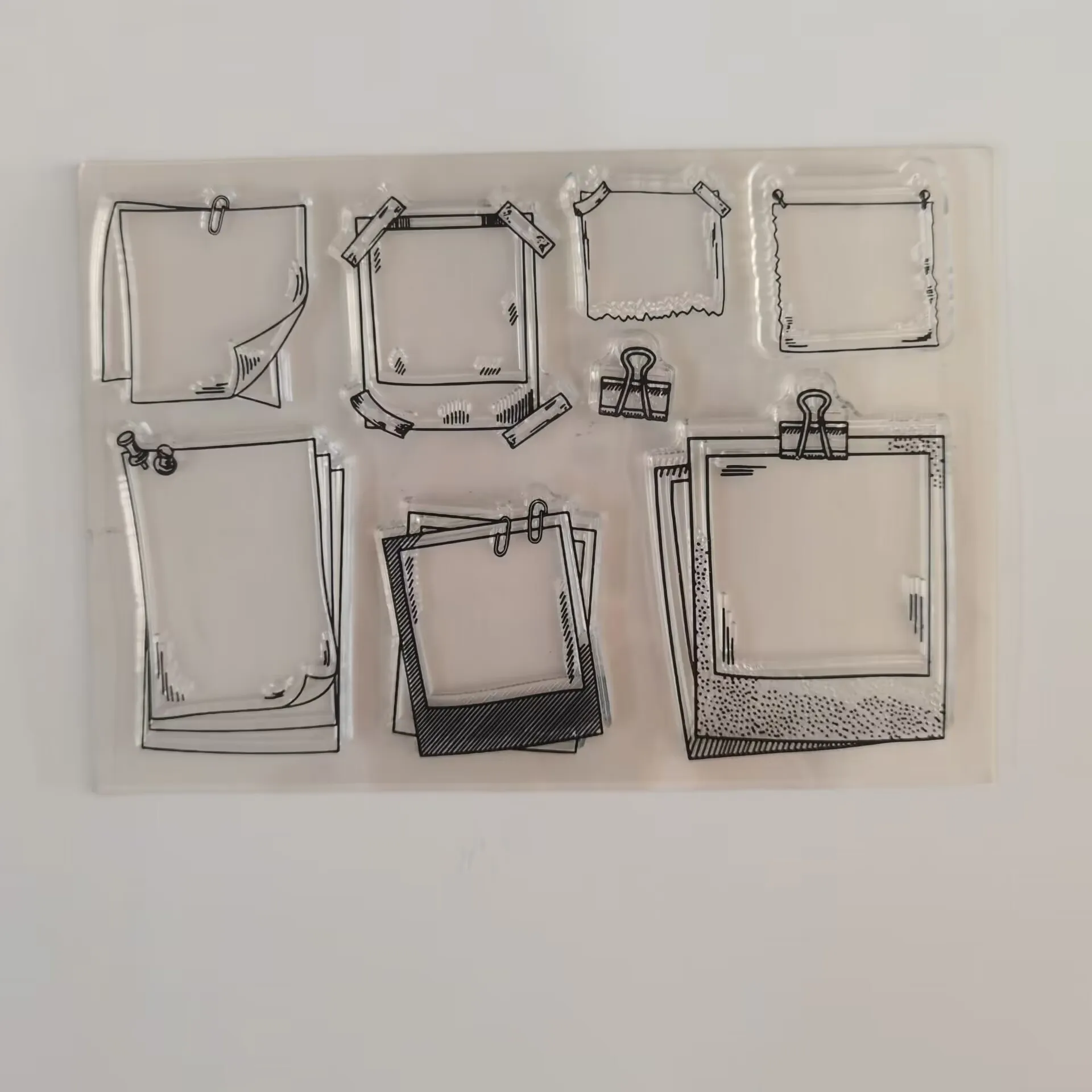 Memu Board Frame Bericht Clear Siliconen Stempel Scrapbooking Postzegels Voor Diy Fotoalbum Papieren Notebook Kaart Maken Kunstambachten