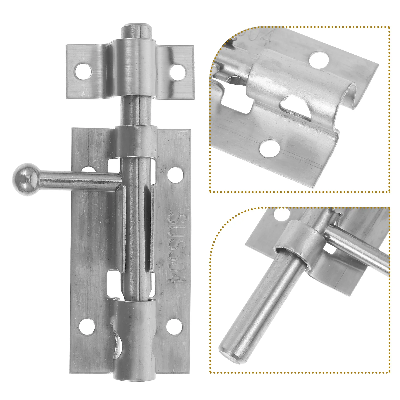 

4 Inches Quality Stainless Steel Bolt Latch for Door and Window Safety in Homes and Offices