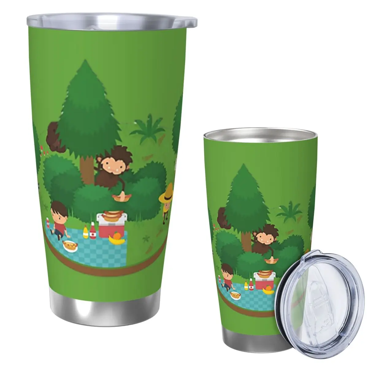 Sneaky Sasquatch Floating Picnic Stainless Steel Tumbler Vacuum Insulated Mugs Thermal Cold Bottle Straw With Lid 20oz