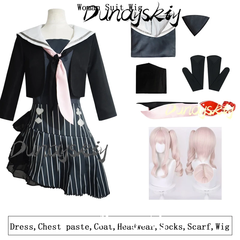 أزياء أكياما ميزوكي التأثيرية مشروع سيكاي الملونة المرحلة أمييا كوسبلاي لوليتا الزي فستان بحار المدرسة شعر مستعار مخصص