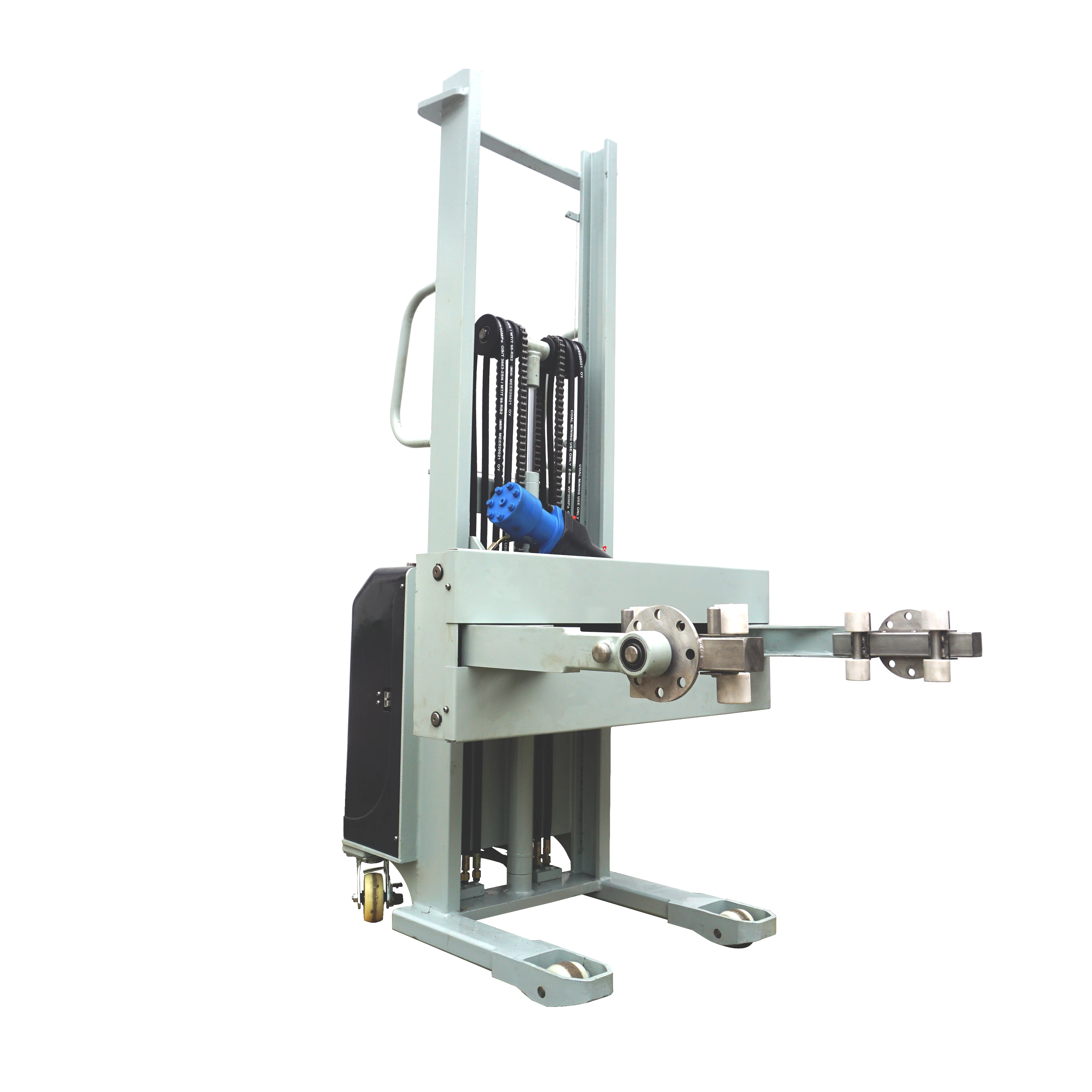New 1600mm semi-automatic pallet lifter 150 kg load capacity mobile barrel stacker lifter for restaurants and retail