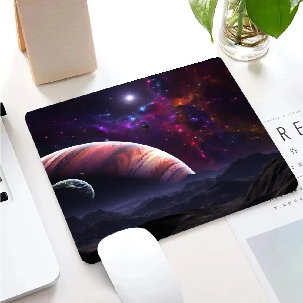 

Planetary Space Mouse Pad PC Small Keyboard Table Mats Computer Keyboard Mat Square Gaming Office Accessories Rug Mousepad