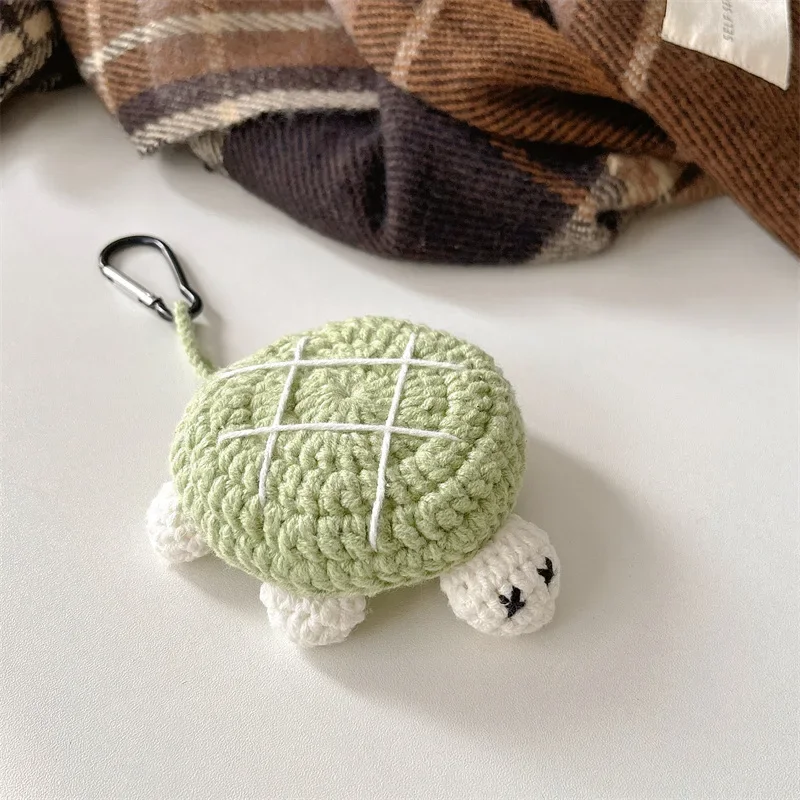 

Cartoon Turtle Woven Case for AirPods 4 Airpod 1 2 3 Pro Pro2 Bluetooth Earbuds Charging Box Protective Earphone Case Cover