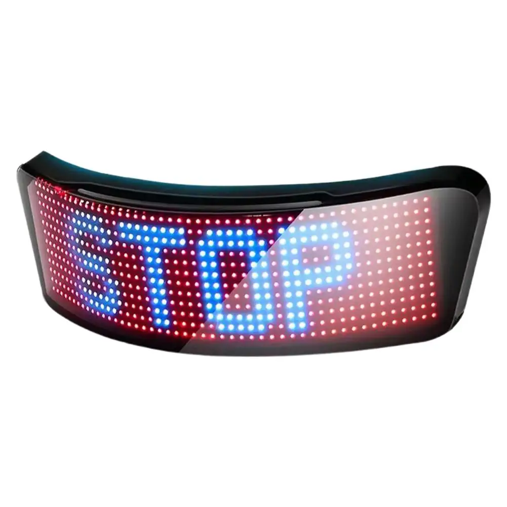 AliExpress 2025 Motorcycle Helmet Warning Light Night Riding DIY Display Helmet Programmable Bike Taillight LED Screen Led RGB Screen H7X4