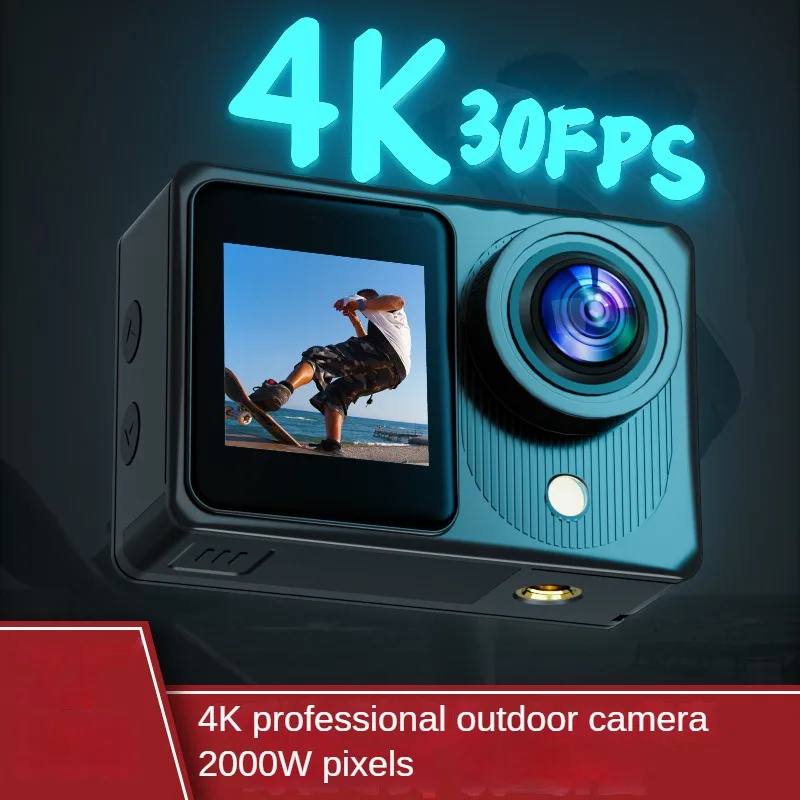 

4K HD Outdoor Sports Camera Anti-Shake Dual Screen Touch Waterproof Cycling Action Cam