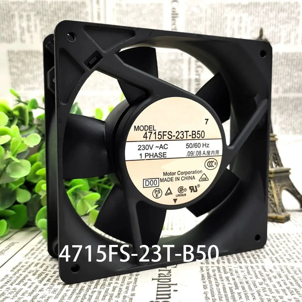 High-Airflow Axial Server cooling Fan 4715FS-23T-B50 230VAC 16W 0.09A 120*120*38mm Fully Teste