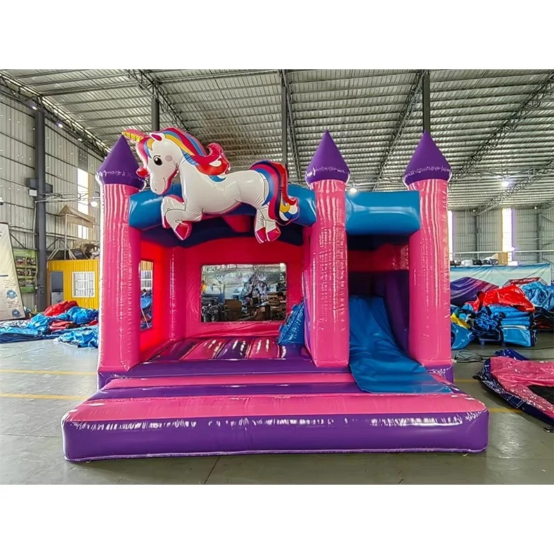 

Commercial Party Inflatable Bouncer Bounce House Slide Combo for Kids Girl unicorn Inflatable Bouncy Jumping Castle