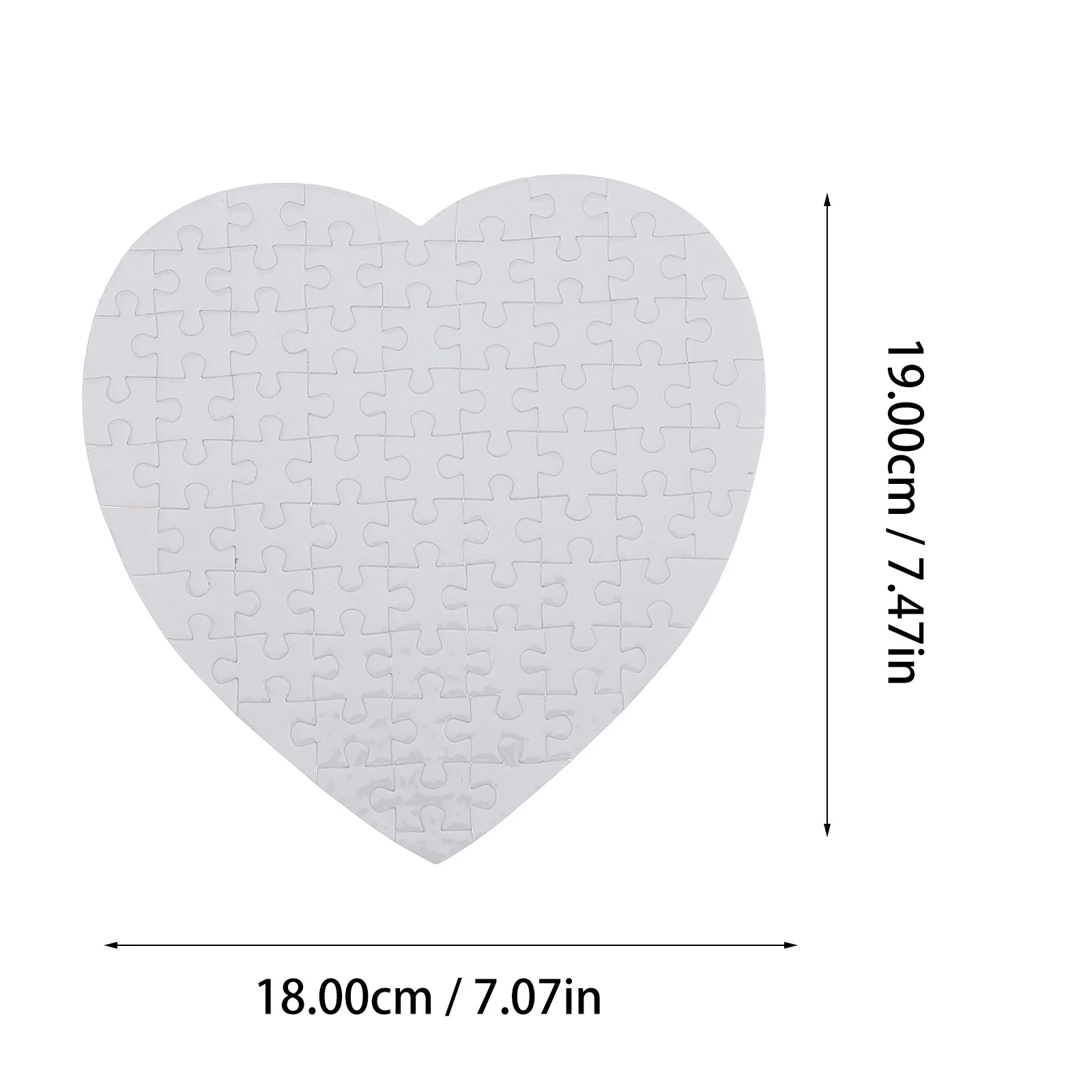 5 set Heart Shaped Blank Sublimation Puzzle Diy Drawing Printable Jigsaw For Craft Heat Transfer Art Project Activity Game Kids
