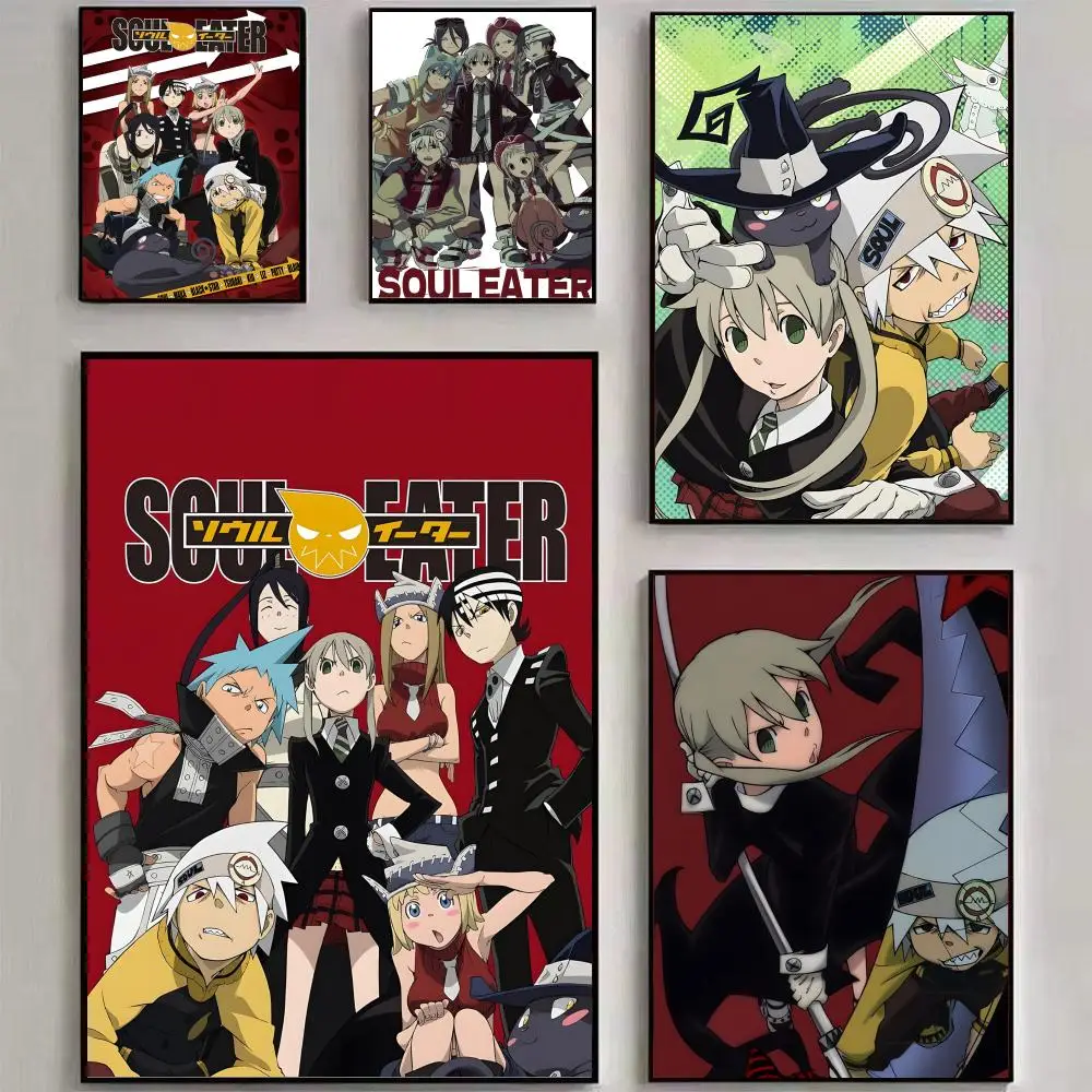 

Аниме-постер S-Soul E-Eater: Эстетичная картина-калиграфия на холсте для декора стен и дома, идеально подходит для гостиной